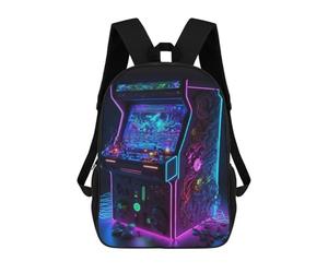 sinyumoney Neon Arcade Machine Sac À Dos Scolaire Pour Enfants, Imprimé En 3D, Sac À Dos Tendance Pour Garçons, Élèves Du Primaire Et Du Collège 17inch
