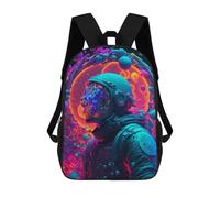 sinyumoney Neon Astronaut Cosmic Dreamscape Sacs À Dos Imprimés En 3D Pour Enfants, Sacs D'école Tendance Pour Garçons, Élèves Du Primaire Et Du Collège 17inch