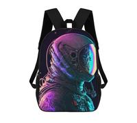 sinyumoney Neon Astronaut in Space -5 Sacs À Dos Imprimés En 3D Pour Enfants, Sacs D'école Tendance Pour Garçons, Élèves Du Primaire Et Du Collège 17inch