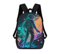 sinyumoney Neon Astronaut Journey Sac À Dos Scolaire Pour Enfants, Imprimé En 3D, Pour Garçons, Élèves Du Primaire Et Du Collège 17inch
