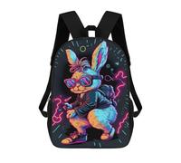 sinyumoney Neon Bunny Adventurer Sac À Dos Enfant, Sac À Dos Anime, Grand Sac À Dos Enfant, Sac À Dos Imprimé En 3D Pour Enfants, Cartable, Cartable Pour Garçons Et Filles 17inch