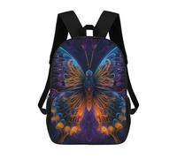 sinyumoney Neon Butterfly Artwork -1 Sacs À Dos, Sac À Dos Enfant, Sac D'école, Sac À Dos De Voyage Imprimé En 3D, Accessoire De Mode, Sac À Dos Imperméable Pour Enfants 17inch