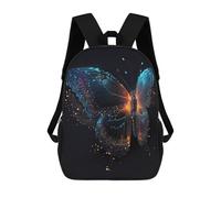 sinyumoney Neon Butterfly Artwork Sac À Dos Scolaire Pour Enfants, Imprimé En 3D, Sac À Dos Tendance Pour Garçons, Élèves Du Primaire Et Du Collège 17inch