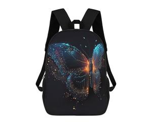 sinyumoney Neon Butterfly Artwork Sac À Dos Scolaire Pour Enfants, Imprimé En 3D, Sac À Dos Tendance Pour Garçons, Élèves Du Primaire Et Du Collège 17inch