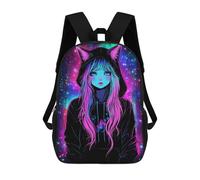 sinyumoney Neon Cat Ear Hoodie for Women Sacs À Dos Tendance Imprimés En 3D 17inch Sac D'école Décontracté Pour Enfants, Garçons, Élèves Du Primaire Et Du Collège