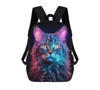 sinyumoney Neon Cat Nebulae Sac À Dos Imprimé En 3D Pour Enfants, Sac À Dos Scolaire, Sac À Dos De Voyage Pour Enfants, Sac À Livres Grande Capacité, Sac À Dos Pour Enfants 17inch