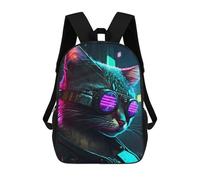 sinyumoney Neon Cat Sacs À Dos Pour Enfants, Cartables Imprimés En 3D, Sacs À Dos Pour Élèves Du Primaire Et Du Collège, Garçons Et Filles 17inch