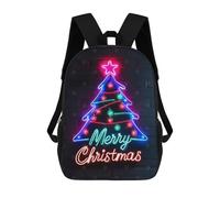 sinyumoney Neon Christmas Tree Sac À Dos Scolaire Imprimé En 3D Pour Enfants, Sac À Dos Garçon/fille, Sac De Voyage Pour Enfants 17inch