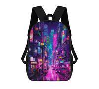 sinyumoney Neon Cityscape-92 Sac À Dos Enfant, Sac À Dos Anime, Grand Sac À Dos Enfant, Sac À Dos Imprimé En 3D Pour Enfants, Cartable, Cartable Pour Garçons Et Filles 17inch