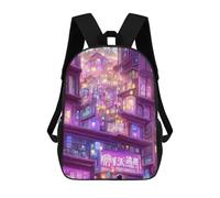 sinyumoney Neon Cityscape Dreamscape -1 Sacs À Dos Pour Enfants, Sac D'école Imprimé En 3D, Cartable Pour Enfants, Sac De Voyage, Sac À Dos Garçon Fille, Sac D'école Pour Enfants 17inch
