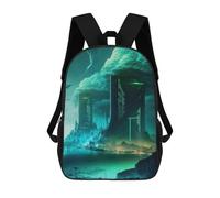 sinyumoney Neon Cityscape Future Metropolis Sac À Dos Scolaire Pour Enfants Imprimé En 3D, Idéal Pour Les Voyages Et Les Lectures, Pour Les Garçons Et Les Élèves Du Primaire 17inch