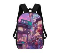 sinyumoney Neon Cityscape Urban Dreamscape Sacs À Dos, Sac À Dos Enfant, Sac D'école, Sac À Dos De Voyage Imprimé En 3D, Accessoire De Mode, Sac À Dos Imperméable Pour Enfants 17inch
