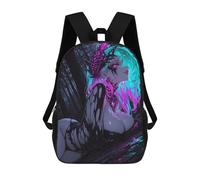 sinyumoney Neon Demon Girl in Dark Forest Sacs À Dos 17 Pouces Pour Enfants, Sacs D'école Imprimés En 3D Pour Élèves Du Primaire Et Du Collège, Garçons Et Filles