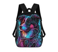 sinyumoney Neon Dog Artwork Sac À Dos Imprimé En 3D, Sac D'école Décontracté Et Tendance Pour Enfants, Sac D'école Pour Garçons, Collégiens 17inch