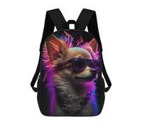 sinyumoney Neon Dog Sunglasses Sac À Dos Enfant, Sac À Dos Anime, Grand Sac À Dos Enfant, Sac À Dos Imprimé En 3D Pour Enfants, Cartable, Cartable Pour Garçons Et Filles 17inch