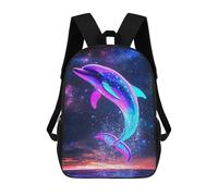 sinyumoney Neon Dolphin Leaping Water Sacs À Dos Imprimés En 3D Pour Enfants 17inch Sacs À Dos Tendance Et Décontractés Pour La Journée, Sacs De Voyage, Sacs À Dos D'extérieur Pour Garçons Et Filles