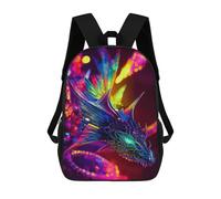 sinyumoney Neon Dragon Artwork Sac À Dos Enfant, Cartable, Sacs À Dos Scolaires Imprimés En 3D Pour Élèves Du Primaire Et Du Collège, Cadeau D'anniversaire Pour Adolescents 17inch