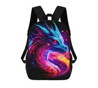 sinyumoney Neon Dragon Artwork Sac À Dos Scolaire Enfant Tendance Et Décontracté, Sac À Dos Imprimé En 3D Pour Garçon, Grand Sac À Dos 17inch