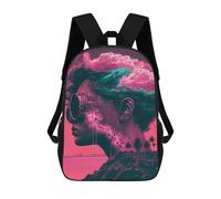 sinyumoney Neon Dreamscape -17 Sac À Dos Scolaire Pour Enfants, Imprimé En 3D, Tendance Et Décontracté, Pour Garçons, Élèves Du Primaire Et Du Collège 17inch