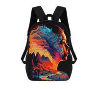 sinyumoney Neon Dreamscape -2 Sac À Dos Enfant, Sac D'école, Sac À Dos Imprimé 3D Avec Motif De Dessin Animé, Grande Capacité, Pour Garçons Et Filles 17inch