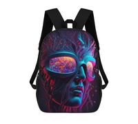 sinyumoney Neon Dreamscape -8 Sac À Dos Scolaire Pour Enfants 17 Pouces, Sac À Dos Décontracté Pour Les Voyages, Grand Sac À Dos De Jour Pour Garçons Et Filles 17inch