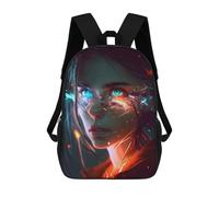 sinyumoney Neon Dreamscape Sac À Dos Scolaire Imprimé En 3D, Sac À Dos Décontracté Pour Enfants, Sac D'école Imprimé En 3D Pour Garçons, Primaire Et Collège 17inch