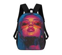 sinyumoney Neon Dreamscape Sacs À Dos 17 Pouces Pour Enfants, Sacs D'école Imprimés En 3D Pour Élèves Du Primaire Et Du Collège, Garçons Et Filles