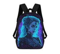 sinyumoney Neon Fantasy Portrait -2 Sac À Dos Scolaire Imprimé En 3D, Sac À Dos Tendance Pour Enfants, Sac À Dos Pour Garçons, Élèves Du Collège 17inch