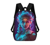 sinyumoney Neon Fantasy Portrait -4 Sac À Dos Scolaire Imprimé En 3D, Sac À Dos Tendance Pour Enfants, Sac À Dos Pour Garçons, Élèves Du Collège 17inch