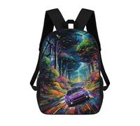 sinyumoney Neon Forest Drive Sacs À Dos Scolaires Pour Garçons Et Filles, Sacs À Dos Décontractés Pour Le Sport, Sacs À Dos De Grande Capacité Pour L'école Primaire 17inch