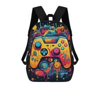 sinyumoney Neon Forest Festival Sacs à dos pour enfants, Sacs à dos d'école personnalisés 3D pour garçons et filles, Grands sacs à dos d'école, Sac à dos de loisirs, Manette de jeu vibrante Artwork