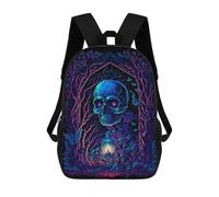 sinyumoney Neon Forest with Lantern Sac À Dos Scolaire Pour Enfants, Imprimé En 3D, Tendance Et Décontracté, Pour Garçons, Élèves Du Primaire Et Du Collège 17inch