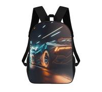 sinyumoney Neon Future Car Drive -2 Sac À Dos Scolaire Pour Enfants, Imprimé En 3D, Sac À Dos Tendance Pour Garçons, Élèves Du Primaire Et Du Collège 17inch
