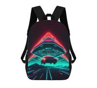 sinyumoney Neon Future Car Drive Sac À Dos Scolaire Pour Enfants Imprimé En 3D, Idéal Pour Les Voyages Et Les Lectures, Pour Les Garçons Et Les Élèves Du Primaire 17inch