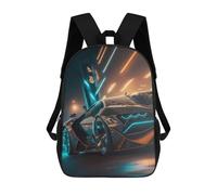 sinyumoney Neon Future Car Drive Sacs À Dos Scolaires Pour Garçons Et Filles, Sacs À Dos Décontractés Pour Le Sport, Sacs À Dos De Grande Capacité Pour L'école Primaire 17inch
