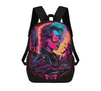 sinyumoney Neon Future Cityscape Sacs À Dos, Sac À Dos Enfant, Sac D'école, Sac À Dos De Voyage Imprimé En 3D, Accessoire De Mode, Sac À Dos Imperméable Pour Enfants 17inch