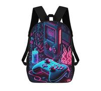 sinyumoney Neon Gaming Paradise -1 Sac À Dos Scolaire Imprimé En 3D, Sac À Dos Tendance Pour Enfants, Sac À Dos Pour Garçons, Élèves Du Collège 17inch