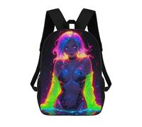 sinyumoney Neon Glowing Pool Girl Sac À Dos Scolaire Pour Enfants, Sac À Dos De Voyage Décontracté, Grand Sac À Dos Pour Garçons Et Filles 17inch