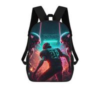 sinyumoney Neon Gridiron Dreams Sac À Dos En Peluche À Motif Dessin Animé, Sac À Dos 3D Pour Enfants, Idée Cadeau D'anniversaire Pour Garçons Et Filles 17inch