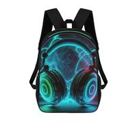 sinyumoney Neon Headphones Glowing Sac À Dos Scolaire Imprimé En 3D, Sac À Dos Tendance Pour Enfants, Sac À Dos Pour Garçons, Élèves Du Collège 17inch