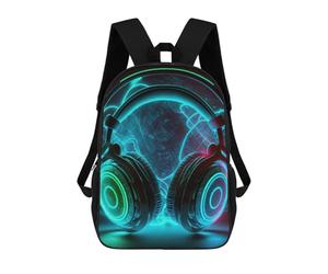 sinyumoney Neon Headphones Glowing Sac À Dos Scolaire Imprimé En 3D, Sac À Dos Tendance Pour Enfants, Sac À Dos Pour Garçons, Élèves Du Collège 17inch
