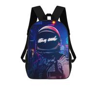 sinyumoney Neon Helmet Cityscape Sac À Dos Scolaire Enfant Tendance Et Décontracté, Sac À Dos Imprimé En 3D Pour Garçon, Grand Sac À Dos 17inch