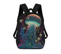sinyumoney Neon Jellyfish Glow Sac À Dos Scolaire Pour Enfants, Imprimé En 3D, Sac À Dos Tendance Pour Garçons, Élèves Du Primaire Et Du Collège 17inch