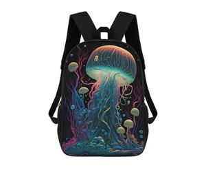sinyumoney Neon Jellyfish Glow Sac À Dos Scolaire Pour Enfants, Imprimé En 3D, Sac À Dos Tendance Pour Garçons, Élèves Du Primaire Et Du Collège 17inch