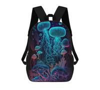sinyumoney Neon Jellyfish Glow Sacs À Dos Scolaires Pour Garçons Et Filles, Sacs À Dos Décontractés Pour Le Sport, Sacs À Dos De Grande Capacité Pour L'école Primaire 17inch