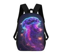 sinyumoney Neon Jellyfish in Space Sac À Dos Scolaire Pour Filles Et Garçons, Grande Capacité, Léger, Pour Enfants Et Étudiants 17inch