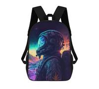 sinyumoney Neon Landscape Astronaut Sac À Dos Imprimé En 3D Pour Garçons, Sac D'école Grande Capacité, Sac De Voyage, Sac À Livres, Sac D'école Pour Garçons, Mochila 17inch