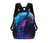 sinyumoney Neon Leopard Artwork Sacs À Dos Scolaires Pour Enfants, Sac D'école Imprimé En 3D Pour Garçons, Élèves Du Primaire Et Du Collège 17inch