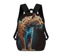 sinyumoney Neon Leopard Portrait -1 Sac À Dos, Cartable Imprimé En 3D, Sac À Goûter, Sac À Dos De Voyage, Sac À Dos Entre Amis, Sac À Dos Scolaire Pour Filles Et Garçons 17inch