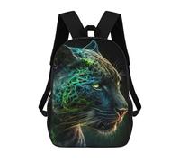 sinyumoney Neon Leopard Portrait -7 Sacs À Dos Imprimés En 3D Pour Enfants, Sacs D'école Tendance Pour Garçons, Sacs De Voyage, Sacs Scolaires Pour Élèves Du Primaire 17inch
